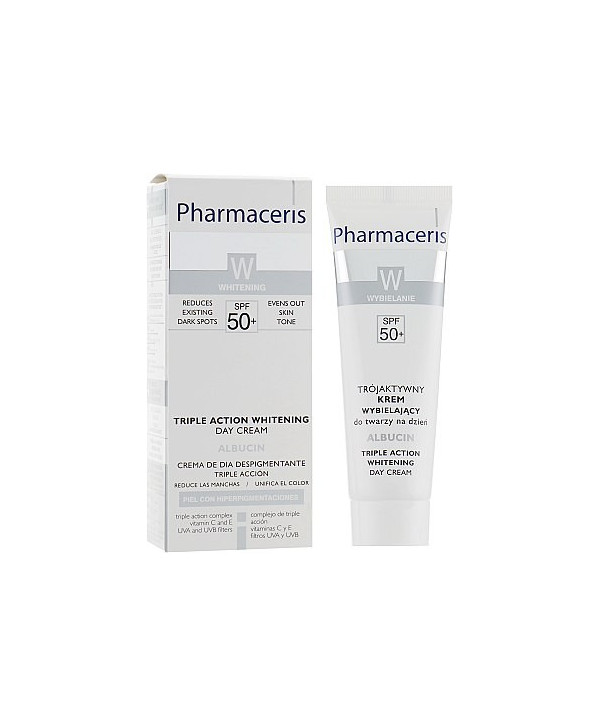 PHARMACERIS W Triple Action Crème de jour éclaircissant SPF50+, 30 ml