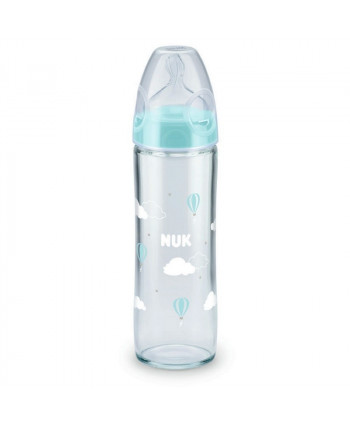 Nuk Biberon en verre Classique 240 ml Nuage Bleu