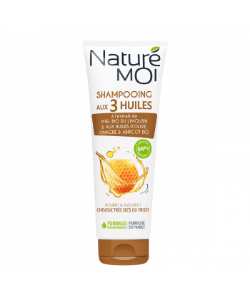 NATURE MOI SHAMPOOING AUX 3 HUILES CHEVEUX TRES SECS OU FRISES 250ML