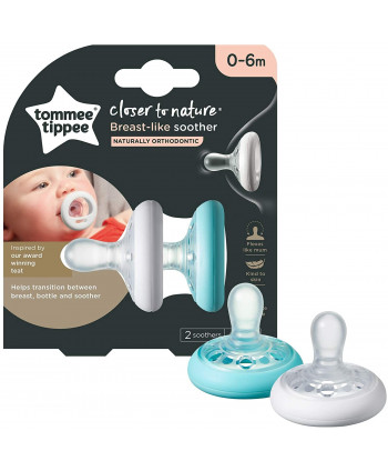 TOMMEE TIPPEE CLOSER TO NATURE 2 SUCETTES BREAST-LIKE 0-6 M