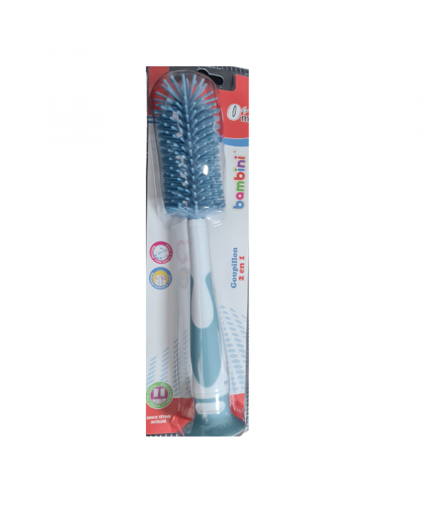 Bambini Goupillon 2 en 1 en silicone Bleu