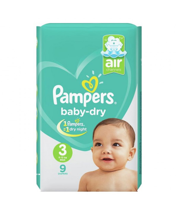 Pampers Baby-Dry Taille 3 Couches Midi